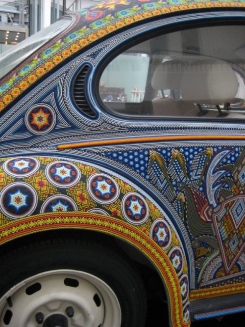 Work by Huichol craftsmen from Mexico